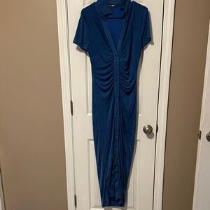 Fashion Nova Deep Blue Maxi Dress